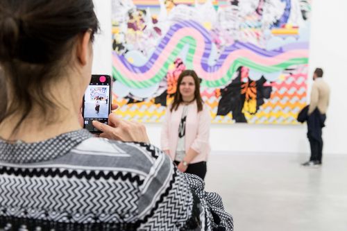 Eröffnung der Ausstellung von Christine Streuli, Fred-Thieler-Preisträgerin 2017, 17.3.2017, Foto: Harry Schnitger